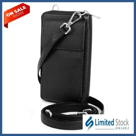 Leather Crossbody Phone Purse RFID Anti-Theft Travel Wallet Women